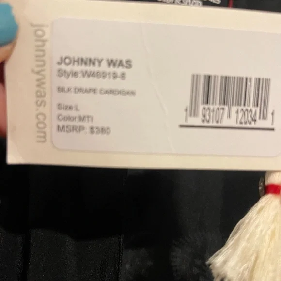 Johnny Was NWT Black Floral Cape - Picture 7 of 13